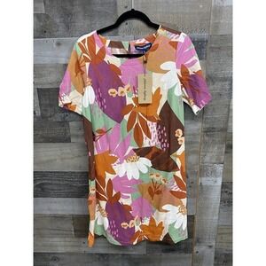 Princess Highway Womens Dress Size 10 Floral Linen Straight Style New